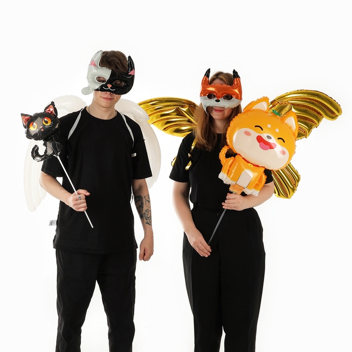 Набор фольгированных шаров «Карнавальный набор. Кошка», 3 шт. Набор фольгированных шаров «Карнавальный набор. Кошка», 3 шт.