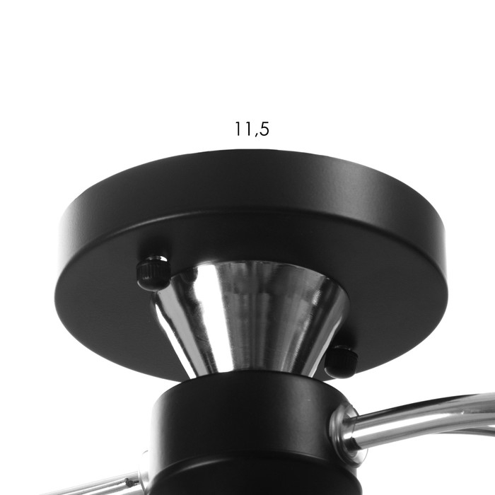 Люстра "Авиталь" 2хЕ27 40Вт чёрно-хромовый 53х20х23 см BayerLux