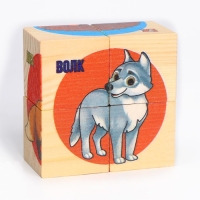 Кубики из натурального дерева «Лесные жители» Кубики из натурального дерева «Лесные жители»