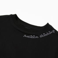 Комплект для девочки (свитшот, брюки), цвет чёрный, рост 110 см