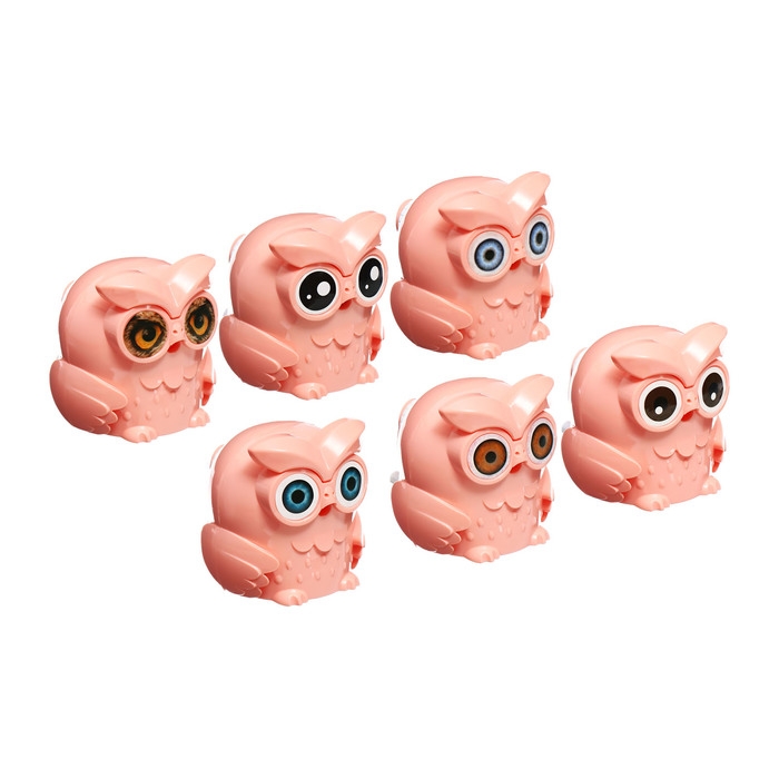 Точилка механическая с контейнером Сова Персиковая Точилка механическая с контейнером Сова Персиковая