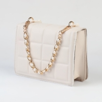 Цепочка с жемчугом для сумки, с карабинами, железная, d = 8 мм, 30 см, цвет золотой Цепочка с жемчугом для сумки, с карабинами, железная, d = 8 мм, 30 см, цвет золотой