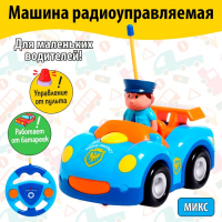 Машина радиоуправляемая &laquo;Полиция&raquo;, работает от батареек, МИКС