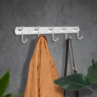 Вешалка CAPPIO CVP004, металлическая, пятирожковая, цвет матовый хром Вешалка CAPPIO CVP004, металлическая, пятирожковая, цвет матовый хром