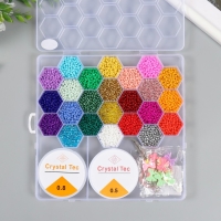 Бисер стекло 8/0, 12/0 в шкатулке "Осень" бусины, эласт. нить, ножницы, пинцет 20х20х1,8 см 102431 Бисер стекло 8/0, 12/0 в шкатулке "Осень" бусины, эласт. нить, ножницы, пинцет 20х20х1,8 см 102431