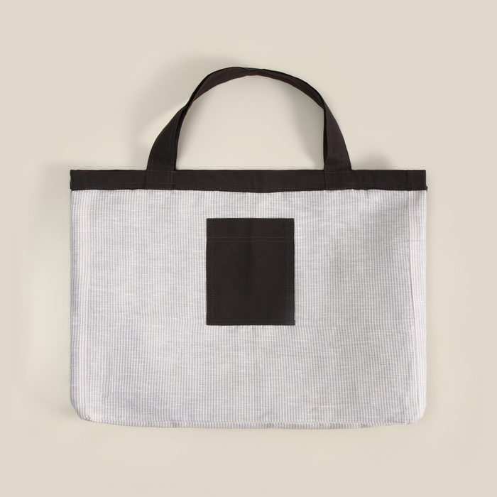 Сумка из льна двухсторонняя SL HOME "Linear bag" 67х35см,50%лён,50%хл, 180г/м2