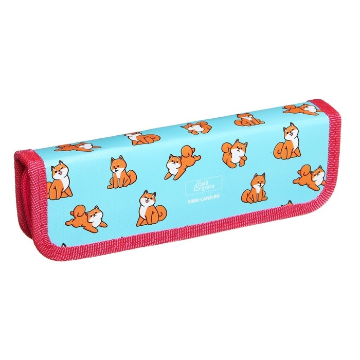 Пенал 1 секция, 55 х 205 х 25 мм, Calligrata Пенал 1 секция, 55 х 205 х 25 мм, Calligrata "Сиба-ину", ламинированный картон