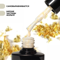 Гель лак для ногтей, &laquo;MILK POTAL&raquo;, 3-х фазный, 8мл, LED/UV, цвет белый/золотистый (02)