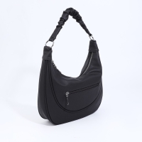 Сумка-мешок на молнии, наружный карман, длинный ремень, цвет тёмно-серый Сумка-мешок на молнии, наружный карман, длинный ремень, цвет тёмно-серый