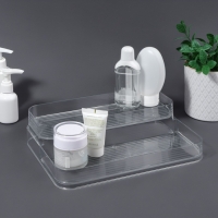 Органайзер для хранения, 2 секции, 26,5 &times; 20,5 &times; 6,6 см, цвет прозрачный