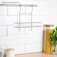 Полка для рейлинга прямая, 1 ярус, ширина 26,5 см, d=25 мм, цвет хром Полка для рейлинга прямая, 1 ярус, ширина 26,5 см, d=25 мм, цвет хром