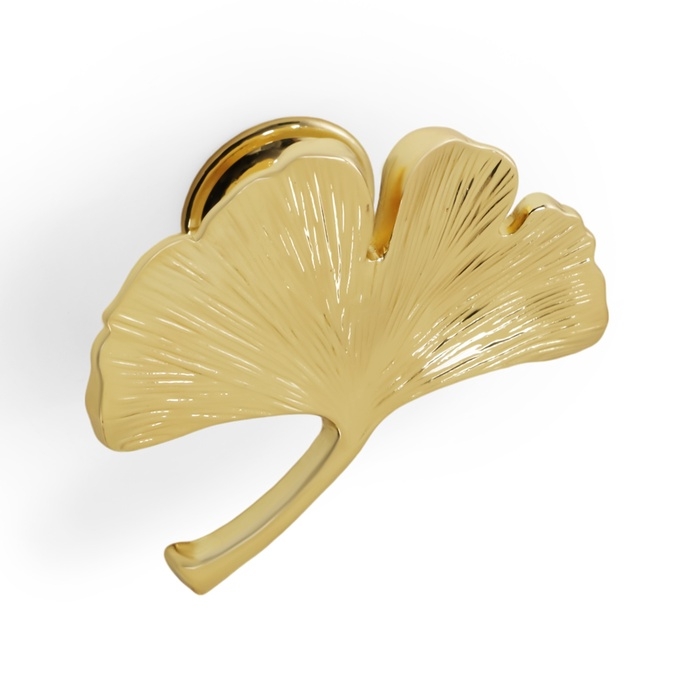 Ручка-кнопка CAPPIO PRO "Листок" 54 x 50  мм, цвет золото