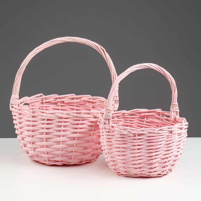 Набор корзин, 2 шт, 24&times;13&times;26 см, 19&times;11&times;22 см, ива