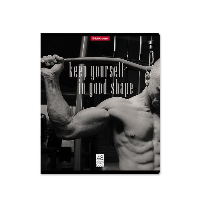 Тетрадь 48 листов в клетку, ErichKrause Тетрадь 48 листов в клетку, ErichKrause "Будь в форме", обложка мелованный картон, блок офсет 100% белизна, МИКС (1 вид в спайке)