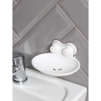 Мыльница на присосках, пластик, 15×11×6,5 см, цвет белый Мыльница на присосках, пластик, 15×11×6,5 см, цвет белый