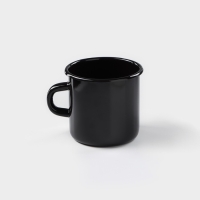 Кружка эмалированная, 400 мл, цвет чёрный Кружка эмалированная, 400 мл, цвет чёрный