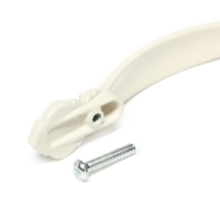 Ручка-скоба РС201, м/о 96 мм, белая, с золотой вставкой Ручка-скоба РС201, м/о 96 мм, белая, с золотой вставкой