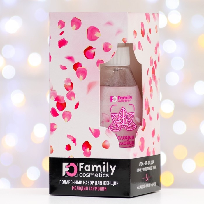 Подарочный набор косметики женский: арома-гель для душа, 150 мл + шиммер-мист для волос и тела, 150 мл Подарочный набор косметики женский: арома-гель для душа, 150 мл + шиммер-мист для волос и тела, 150 мл