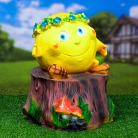 Садовая фигура "Колобок на пеньке" 40х33см Садовая фигура "Колобок на пеньке" 40х33см