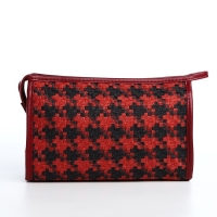 Косметичка на молнии, цвет красный/чёрный Косметичка на молнии, цвет красный/чёрный
