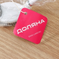 Щётка для посуды Доляна Meli, бамбуковая ручка, двухсторонняя, ворс TPR 1,8 см, 5&times;26,5 см