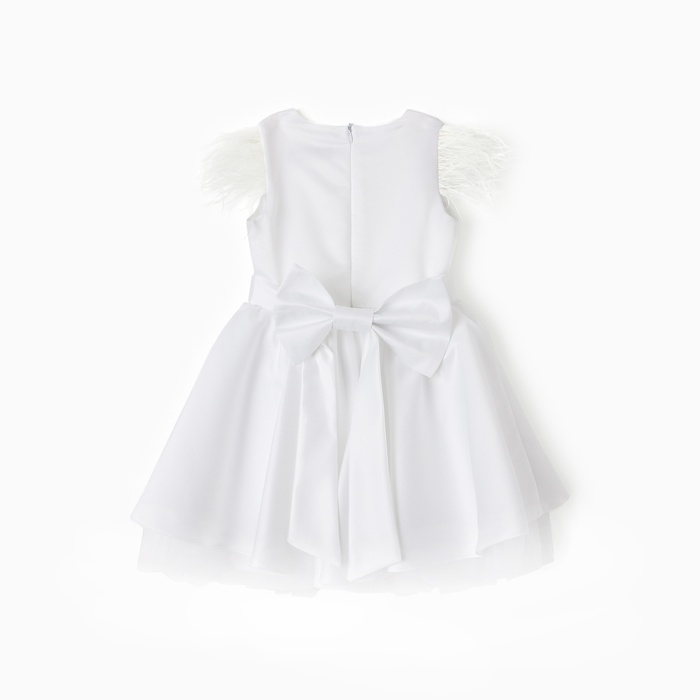 Платье нарядное детское KAFTAN, р.28 (86-92 см), белый Платье нарядное детское KAFTAN, р.28 (86-92 см), белый