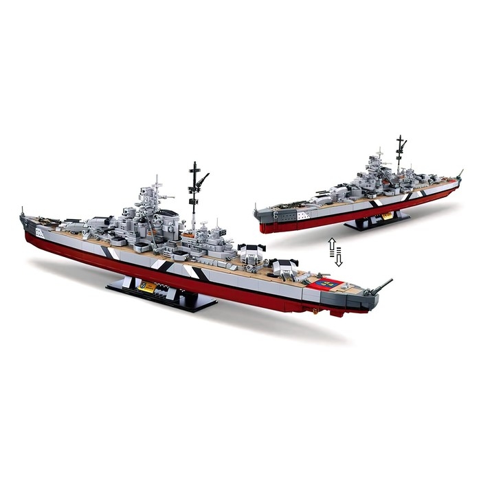 Конструктор Модельки &laquo;Боевой корабль Бисмарк&raquo;, 2 варианта сборки, 1849 деталей