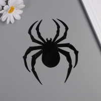 Наклейка пластик "Пауки" набор 12 шт 3 размера