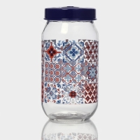 Банка стеклянная для сыпучих продуктов &laquo;Мозаика&raquo;, 1 л