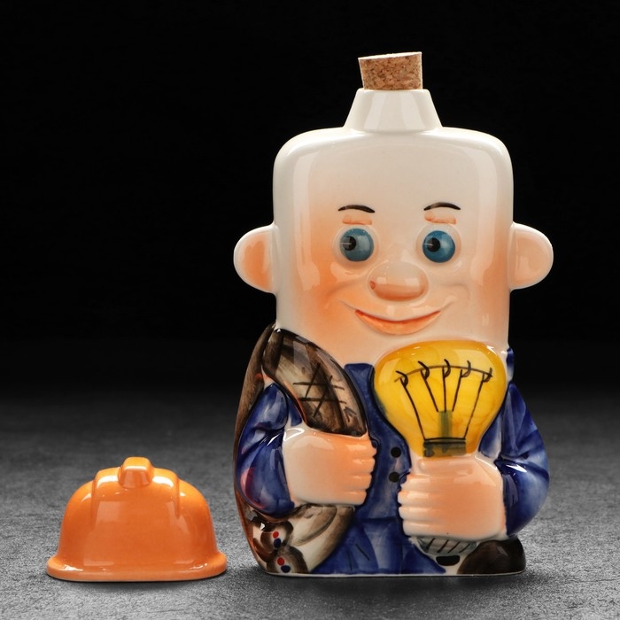 Штоф фарфоровый &laquo;Электрик. 22 декабря&raquo;, в упаковке книге