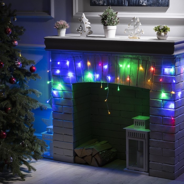 Гирлянда «Бахрома» 1.8 × 0.5 м, IP20, прозрачная нить, 48 LED, свечение мульти, 8 режимов, 220 В Гирлянда «Бахрома» 1.8 × 0.5 м, IP20, прозрачная нить, 48 LED, свечение мульти, 8 режимов, 220 В