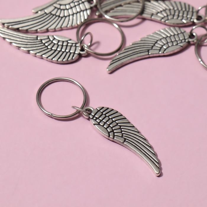 Пирсинг для волос «Крылья», 4,1 × 1 см, 10 шт, цвет серебристый Пирсинг для волос «Крылья», 4,1 × 1 см, 10 шт, цвет серебристый