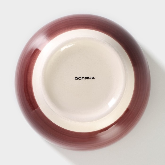 Салатник керамический Доляна «Морской мир», 800 мл, d=14 см, цвет бордовый Салатник керамический Доляна «Морской мир», 800 мл, d=14 см, цвет бордовый