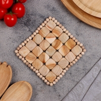 Подставка под горячее, 11х11 см, можжевельник Подставка под горячее, 11х11 см, можжевельник