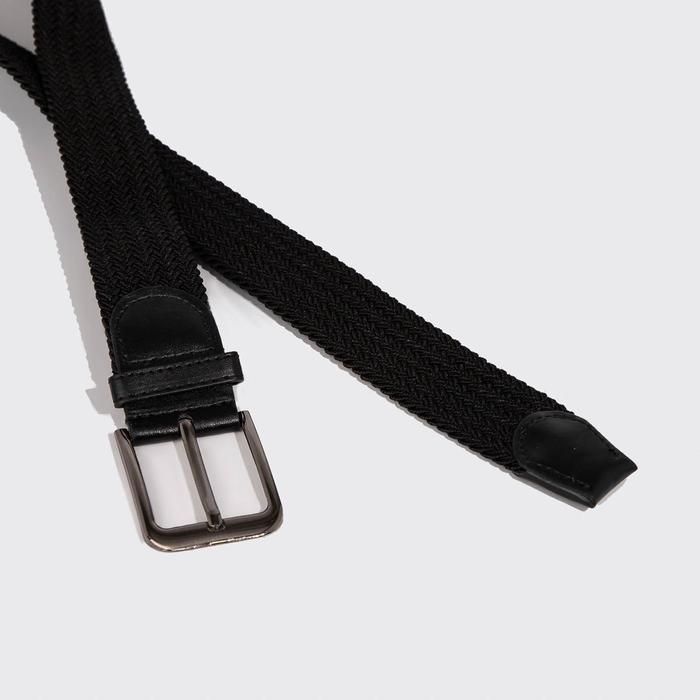 Ремень мужской, ширина 4 см, пряжка металл, цвет чёрный Ремень мужской, ширина 4 см, пряжка металл, цвет чёрный