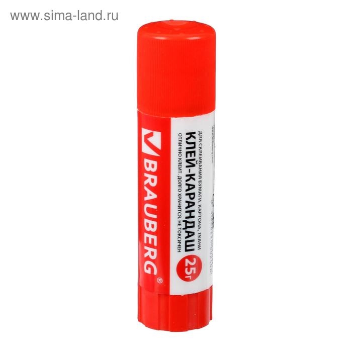 Клeй-карандаш ПВП 25 г BRAUBERG Клeй-карандаш ПВП 25 г BRAUBERG