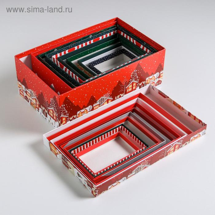 Набор подарочных коробок 10 в 1 &laquo;Новогодние истории&raquo;, 12 х 7 х 4 - 32.5 х 20 х 12.5 см, Новый год