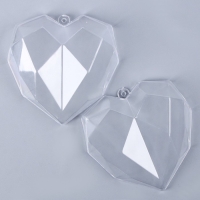 Основа для творчества и декорирования &laquo;Сердце&raquo;, набор 3 шт., размер 1 шт. &mdash; 8 &times; 8 &times; 5 см