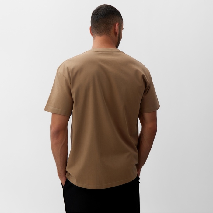 Футболка мужская MINAKU, цвет бежевый, р-р 50-52