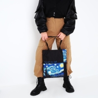 Сумка-шопер &laquo;Ван Гог&raquo;, без молнии, без подкладки, цвет чёрный