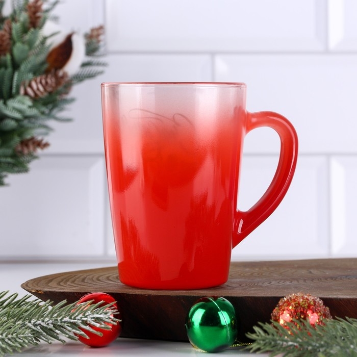 Кружка стеклянная с градиентом Дорого внимание «Верь в чудеса!», 300 мл Кружка стеклянная с градиентом Дорого внимание «Верь в чудеса!», 300 мл