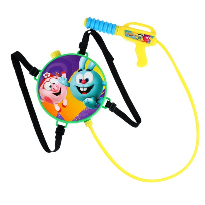 Водный пистолет Водный пистолет "Крош и Нюша", ранец-баллон, Смешарики