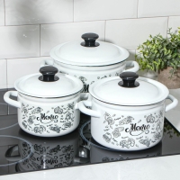 Набор кастрюль «Меню», 3 предмета: 2 л, 3 л, 4 л Набор кастрюль «Меню», 3 предмета: 2 л, 3 л, 4 л