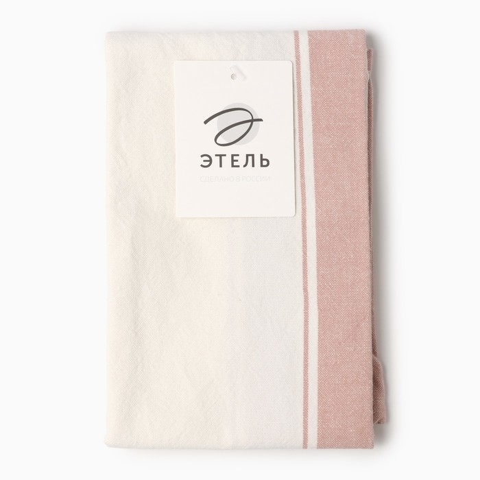Новый год. Полотенце Этель "Полосы", цв. розовый, 38х63 см, 100% хл