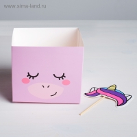 Коробка для цветов с топпером &laquo;Чудо&raquo;, 11 х 12 х 10 см