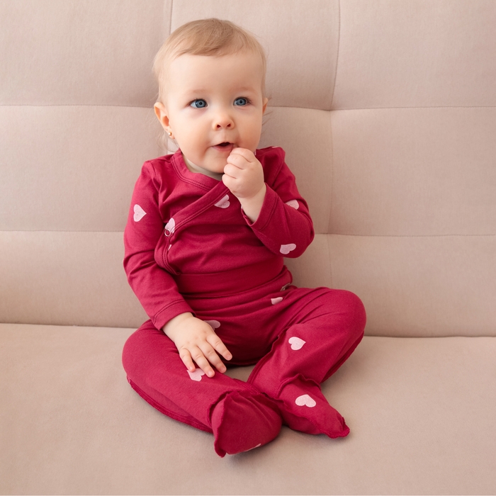 Ползунки детские MINAKU, цвет красный, рост 68-74 см