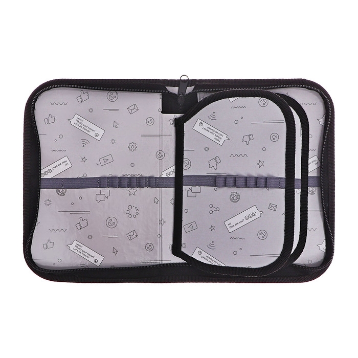 Пенал 3 секции, вкладка внутри, 140 х 210 х 40 мм, тканевый, Calligrata TOP Block Пенал 3 секции, вкладка внутри, 140 х 210 х 40 мм, тканевый, Calligrata TOP Block "Милый котик"