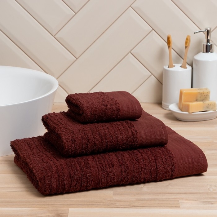 Полотенце махровое Love Life &laquo;Идеал&raquo; 50х90 см, коричневый, 100% хл, 450 гр/м2