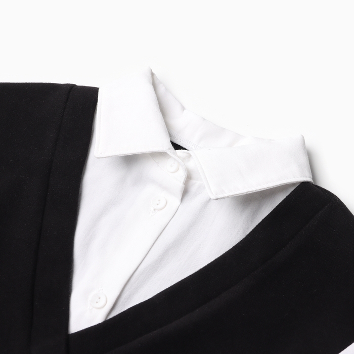 Джемпер для девочки школьный, цвет чёрный, рост 134 см