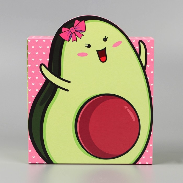 Коробка подарочная складная, упаковка, &laquo;Авокадо&raquo;, 15 х 15 х 8 см